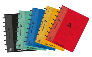 Image de Cahier à anneaux en plastique A5 quad. 4 x 8 mm avec couverture en carton